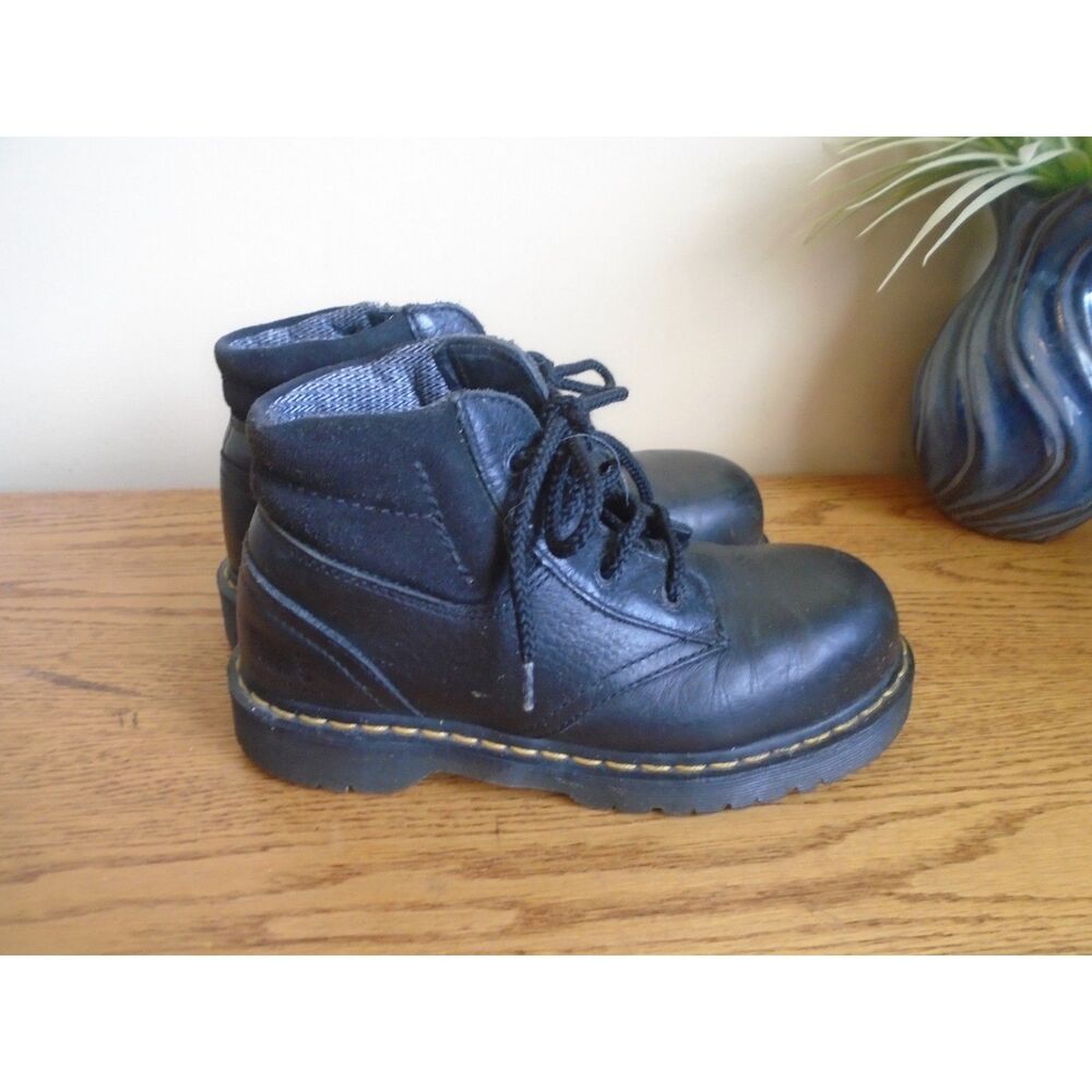Dr Martens Industrial Black Steel-Toe Boots womens size 7 Safety Utility